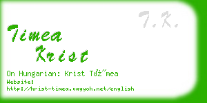 timea krist business card